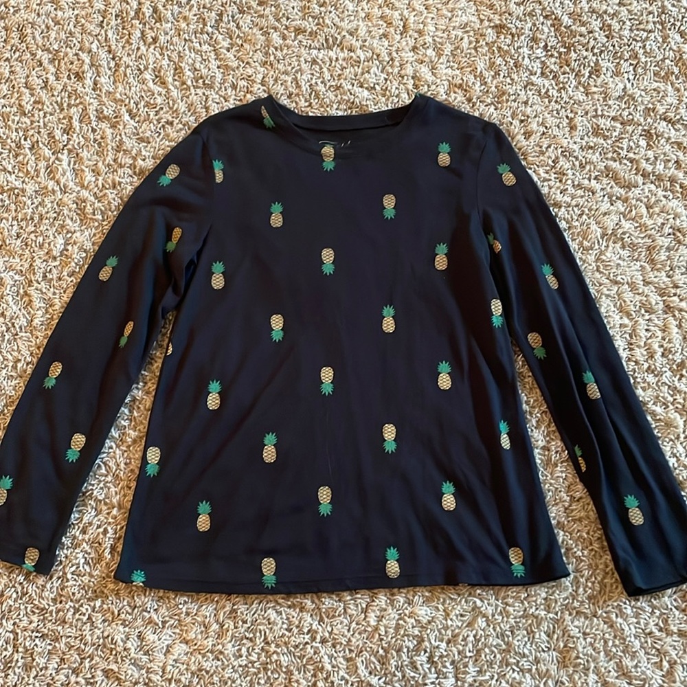 Black Shirt with Pineapples